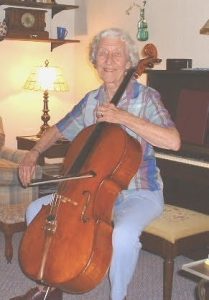 Betty Allen with cello
